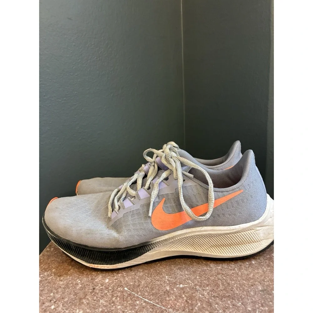 Nike Air Zoom Pegasus 37 Indigo Haze Bright Mango Women's Running Shoes Size 8.5